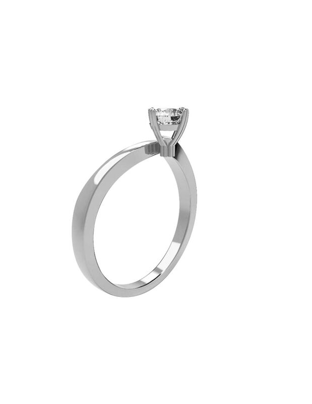 Anillo de Compromiso de 14K con Diamante de Lab... image number null