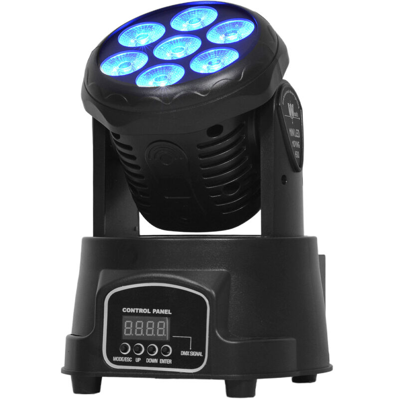Cabeza M&oacute;vil Rob&oacute;tica 7 Leds 2 Piezas Giratorio... image number null