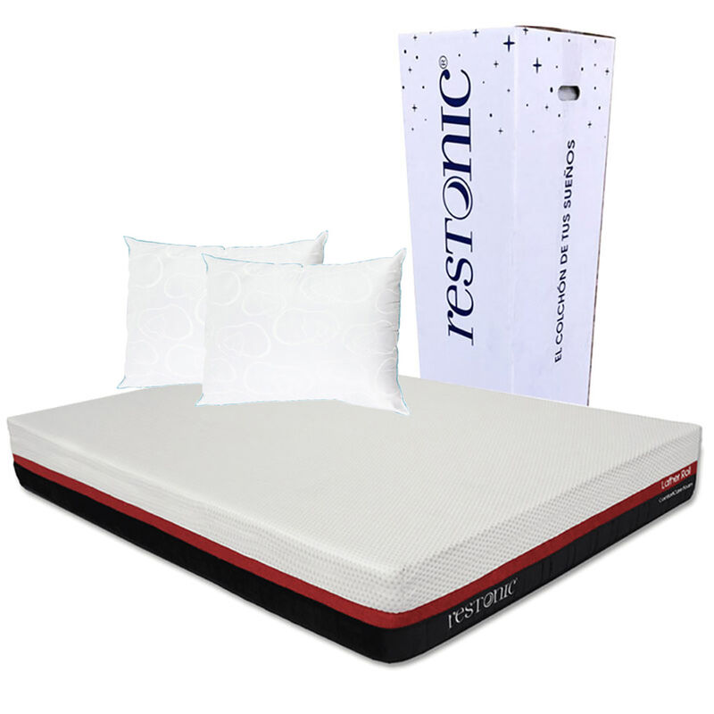 Colchón King Size Restonic Lather  + 2 Almohada... image number null