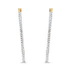 Arracadas Oro 10k Con Zirconias 32x16mm | Joyer&iacute;as Bizzarro