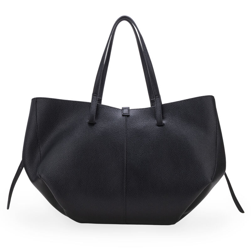 Bolsa Tote Maxi Con Porta Audif&oacute;nos Color Negro image number null