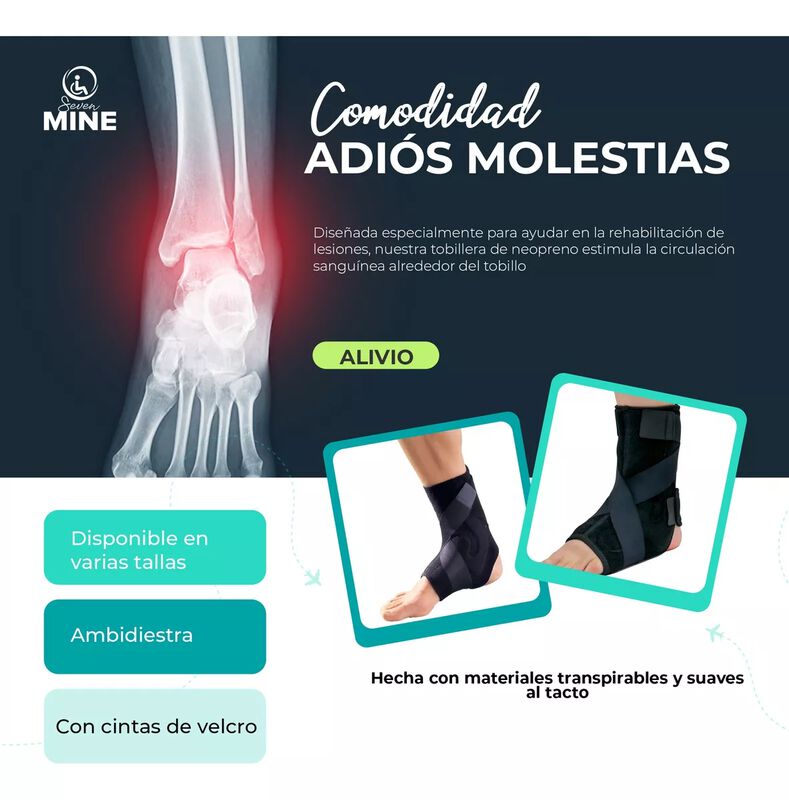 Tobillera Neopreno con Soporte  | Retiene el Ca... image number null