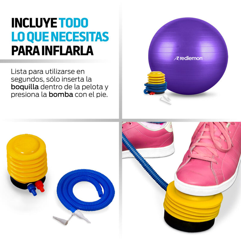Pelota de Yoga P&uacute;rpura Redlemon, 79489 image number null
