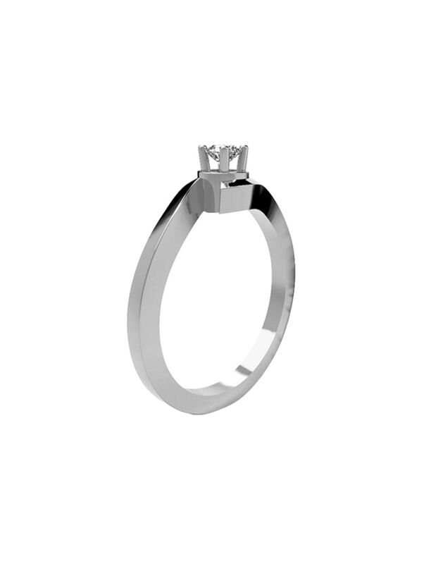 Anillo de Compromiso en Oro de 14K con Circonia... image number null