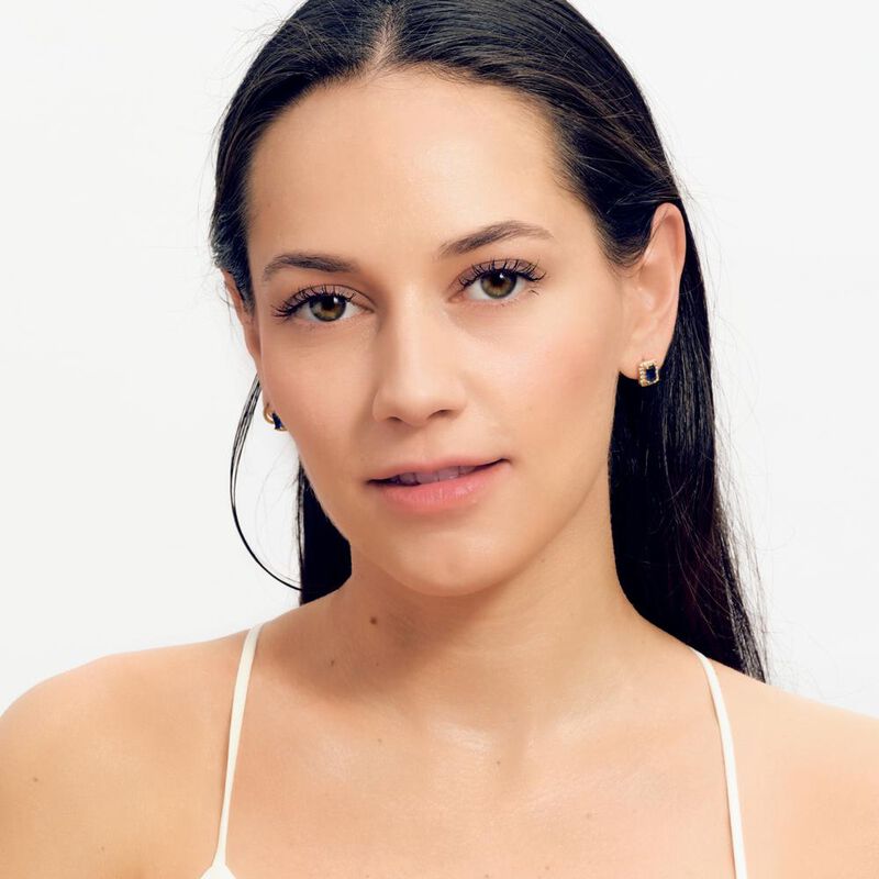 Aretes Mujer Oro 14k Plata Zirconias, Regalos M... image number null