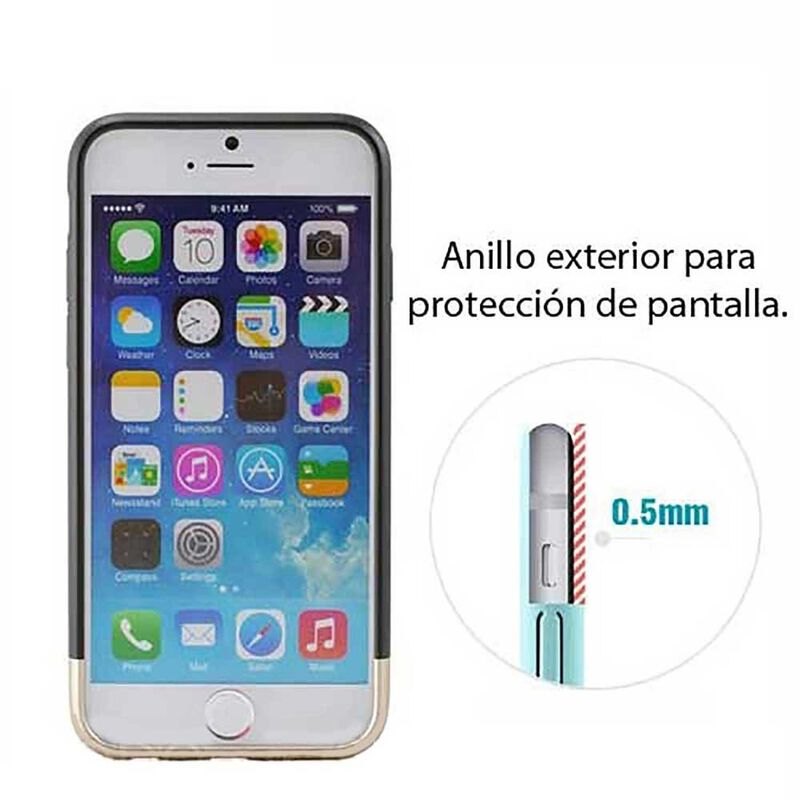 Funda PRODIGEE Accent para iPhone 6 Negro Dorad... image number null