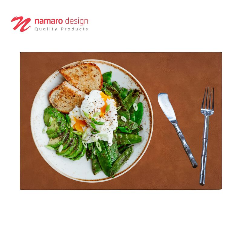 Mantel Individual 4 Piezas Vinipiel Camello Nam... image number null