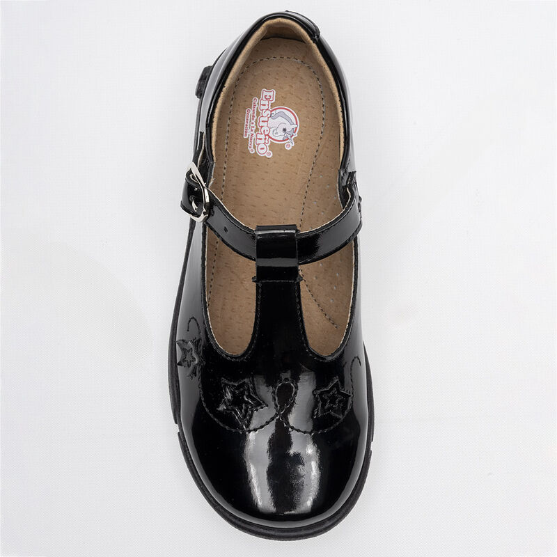 Ensue&ntilde;o Zapato para ni&ntilde;a. Negro charol image number null