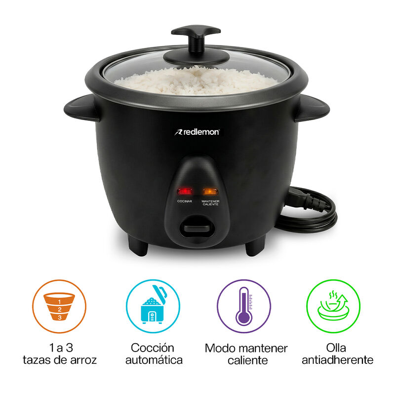 Arrocera El&eacute;ctrica Peque&ntilde;a 0.6 L Con Olla Antia... image number null