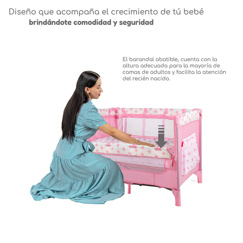 Cuna Colecho D&rsquo;Beb&eacute; con 2 Niveles Mosquitero Ac... image number null