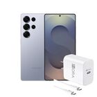 Combo Galaxy S25 Ultra 1TB/12RAM Azul Plateado + Adaptador de corriente