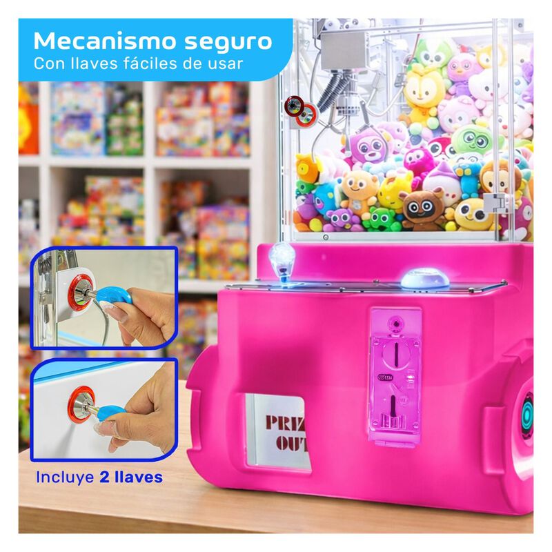 Maquina Garra Peluches Mini Doll Caza Sonido Lu... image number null