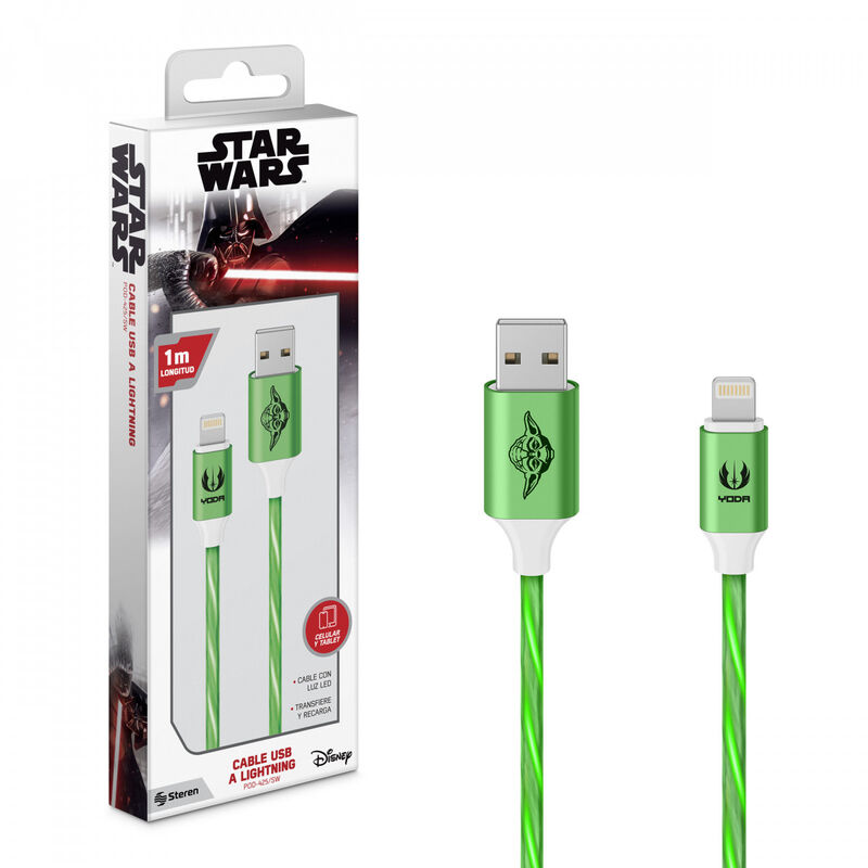 Cable USB a Lightning con luz LED Star Wars de ... image number null