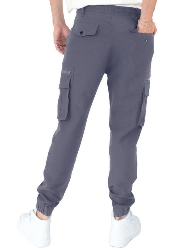 Pantalon Hombre Cintura Ajustable Gris Medio Ro... image number null