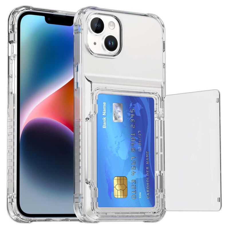 Funda TEKKU TPU Tarjetero para iPhone 15 Transp... image number null