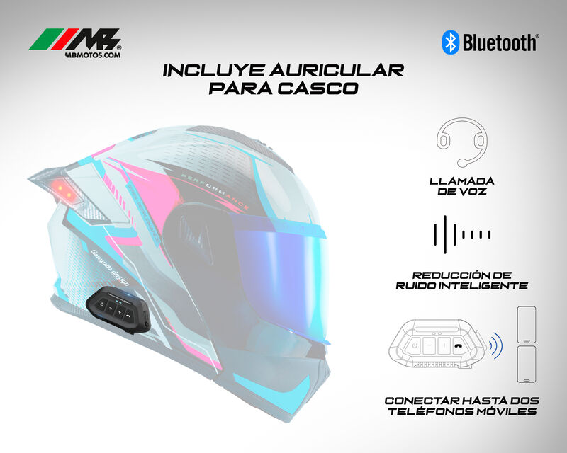 Casco Certificado Axs Sf501 Talla L + Aud&iacute;fono ... image number null