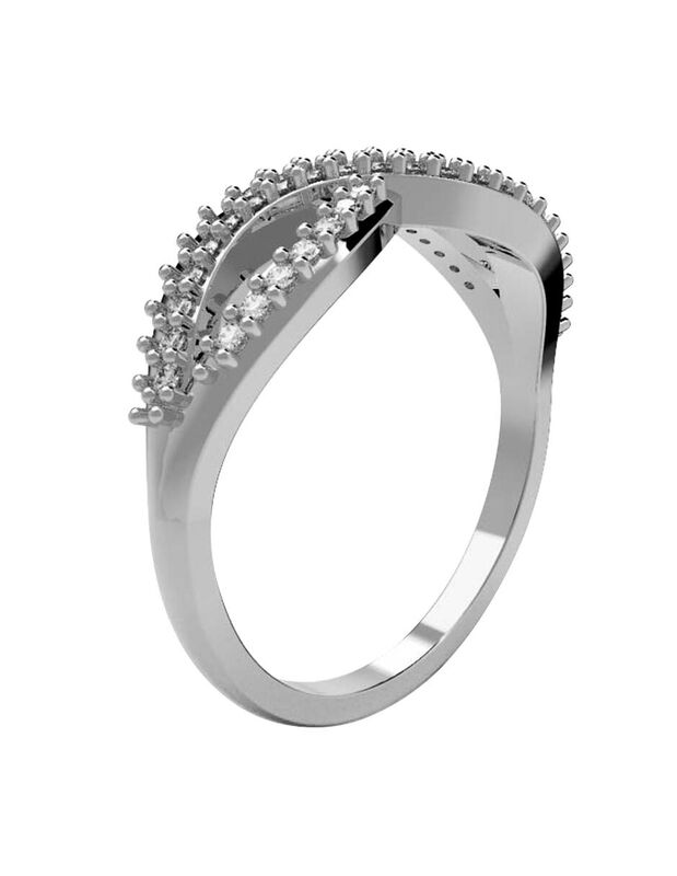 Anillo de Compromiso en Oro de 10K con Circonia... image number null