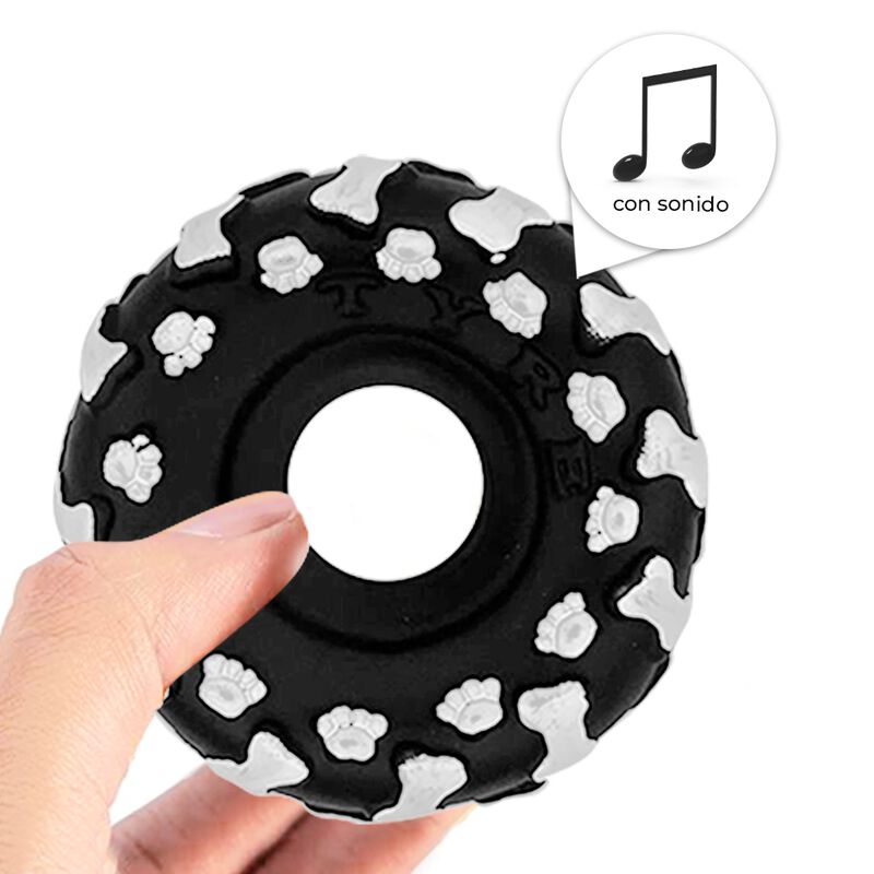 Juguete para perro dise&ntilde;o de llanta color negro... image number null