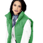 Chaleco Corto Brilloso Mujer Verde Roosevelt A229