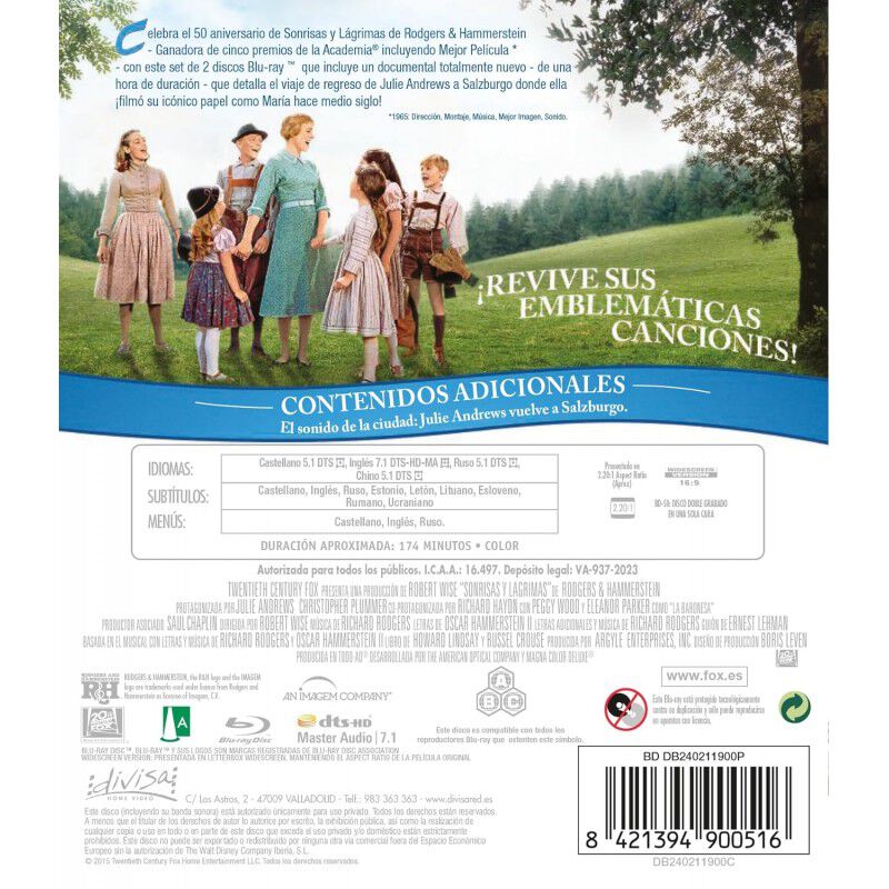 Sonrisas y Lagrimas (The Sound of Music) (Blu-r... image number null