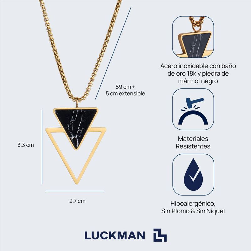 Collar Hombre, Dije Cadena, Joyer&iacute;a Acero Inoxi... image number null