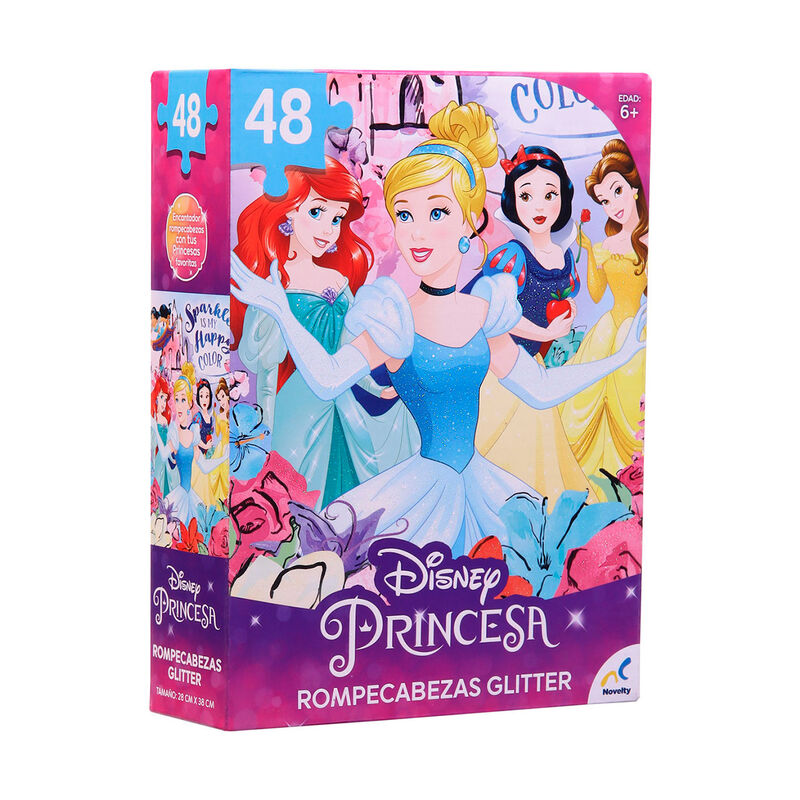 Rompecabezas con Glitter de las Princesas de Di... image number null
