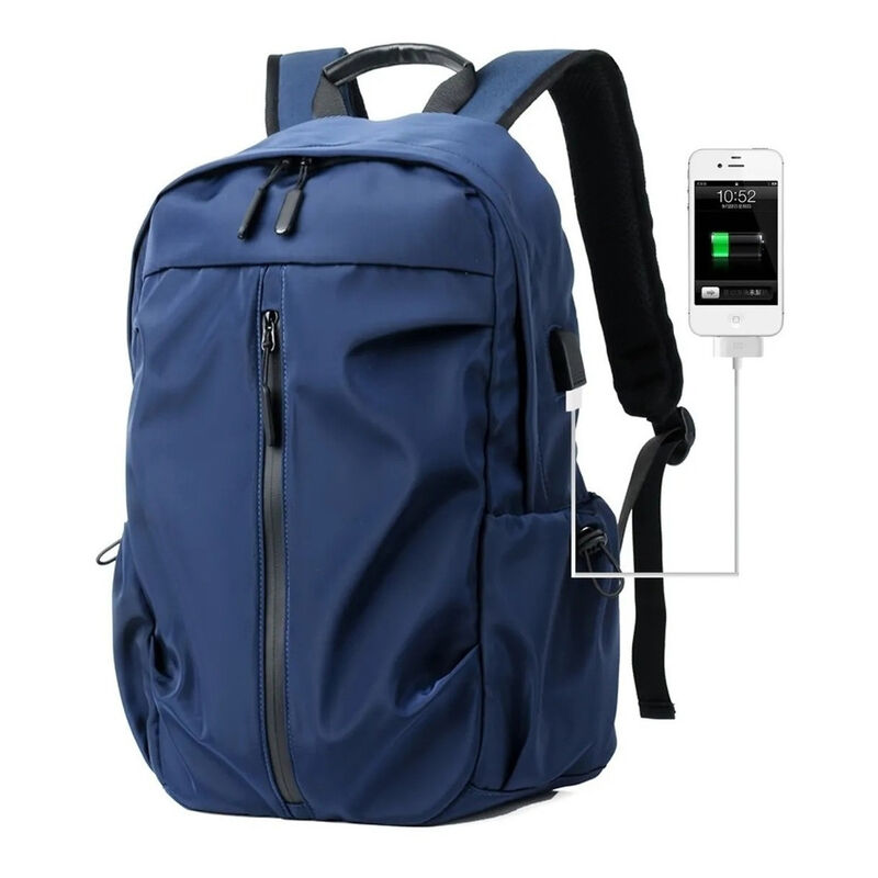 Mochila Escolar Azul con Puerto USB image number null