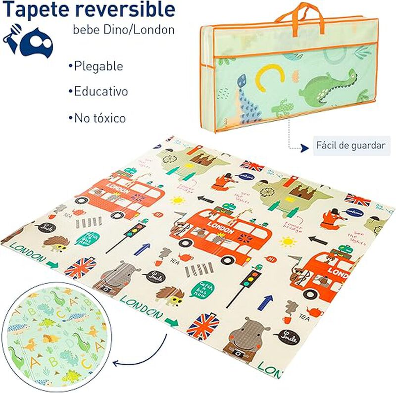 Tapete de Dinosaurios Plegable para Bebe  Bluel... image number null