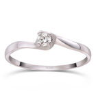 Solitario En Oro 14k Blanco Con Un Brillante De 10 Puntos - B4065b-10 Talla 8