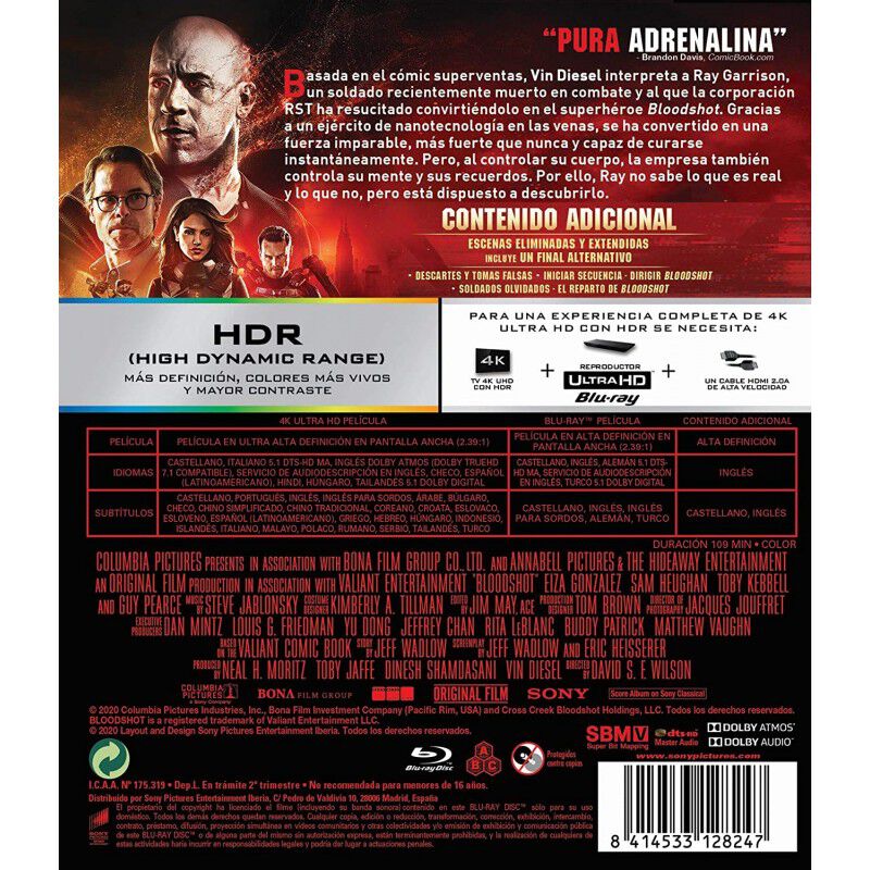 Bloodshot [4k Uhd,blu-ray] (2020) image number null