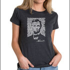 Camiseta Mezcla Premium Word Art Para Mujer - Abraham Lincoln &middot; Gettysburg Address- Negro