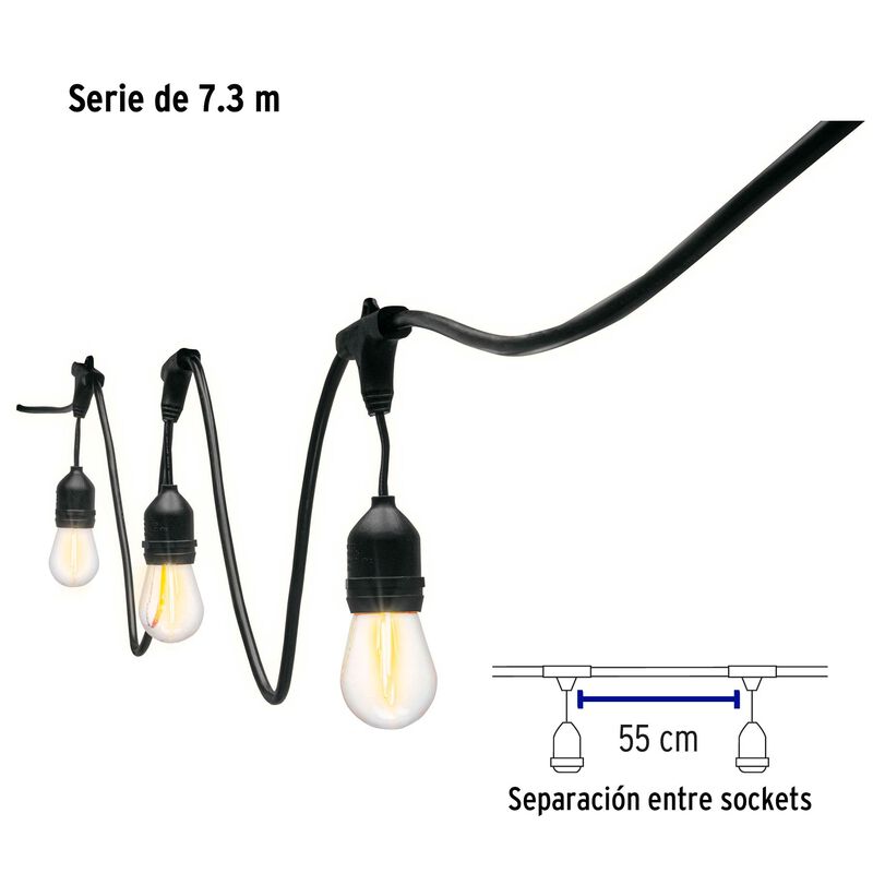 Serie de 7.3 M con 12 Luces de Led para Exterio... image number null