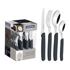 Juego De Cubiertos Tramontina 23499021 Carmel 24 Piezas Negro/Gris End