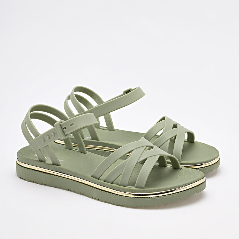 Top Moda Sandalia para mujer verde image number null