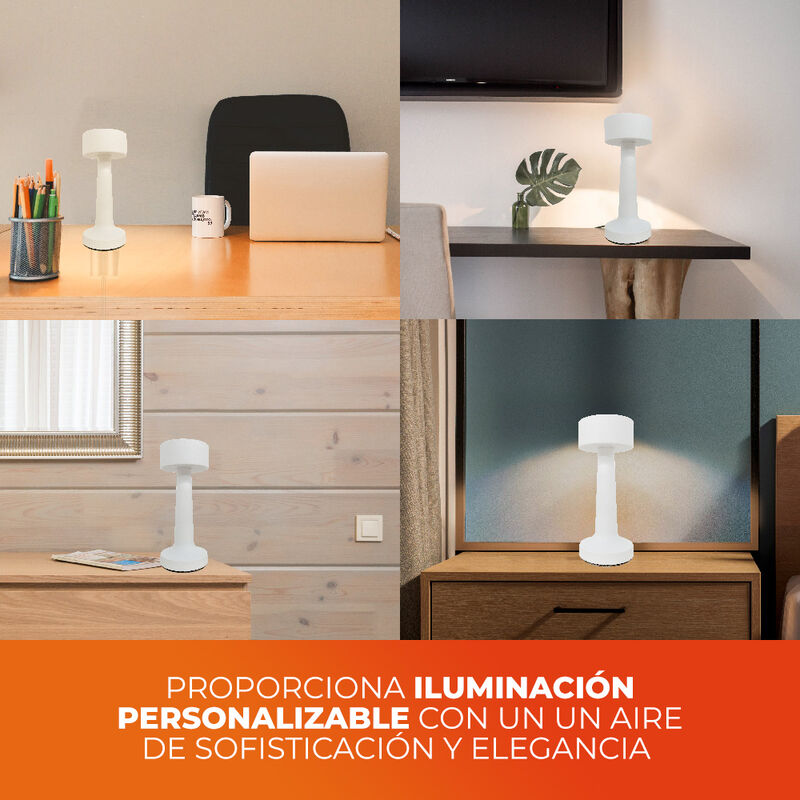 Lámpara de Mesa LED 3 W Portátil, Recargable, L... image number null