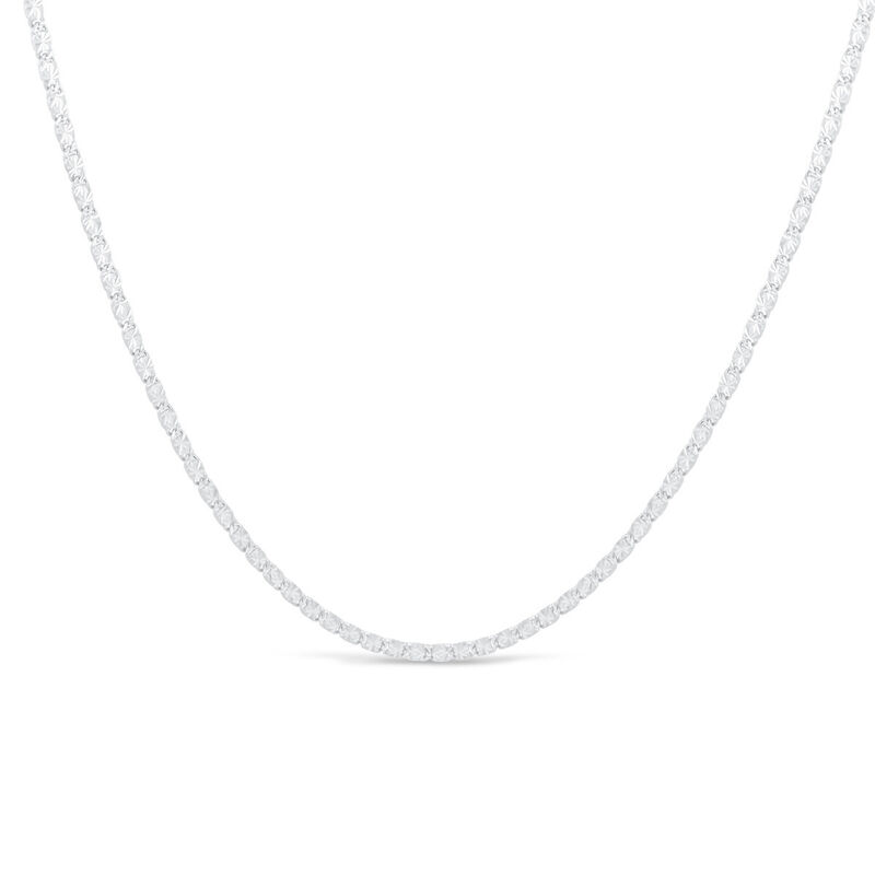 Cadena Snail Oro Blanco 14k 50cm 1.48mm image number null