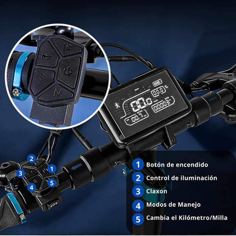 Scooter Eléctrico Plegable Bx45 Monopatín 45km ... image number null