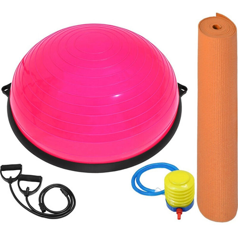 Pelota Rosa Tipo Bosu Entrenamiento Yoga Gym + ... image number null