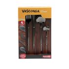 Juego De Cubiertos Vasconia Esencial 16n Acero Inox 16 Piezas Negro Ort