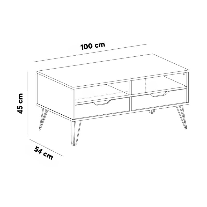 Mesa de Centro Bertolini Estocolmo Roble Grafit... image number null