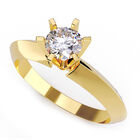 Anillo de Compromiso de 14K con Diamante de Laboratorio 0.50 CT F VS1 Talla 5 ORO AMARILLO 14K &ndash; Amore Mio!