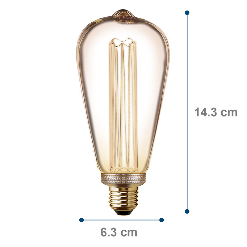 Pack de 6 focos LED Vintage Aksi 4W Mazorca Tor... image number null