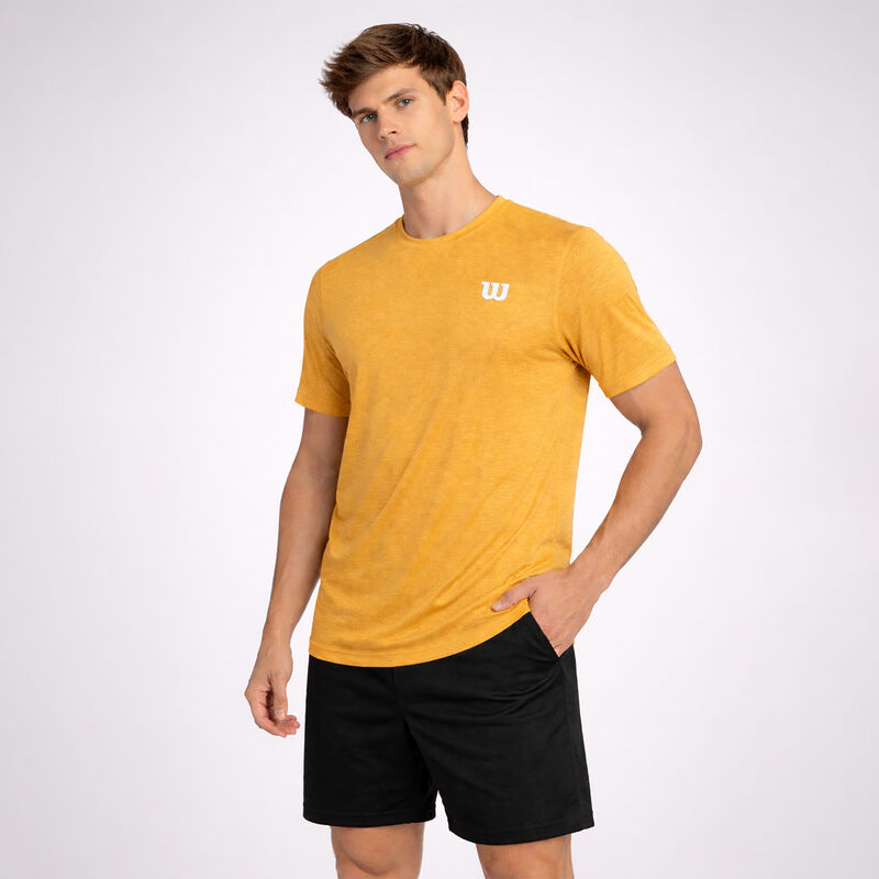 Playera Deportiva Wilson Para Hombre Naranja Eg image number null