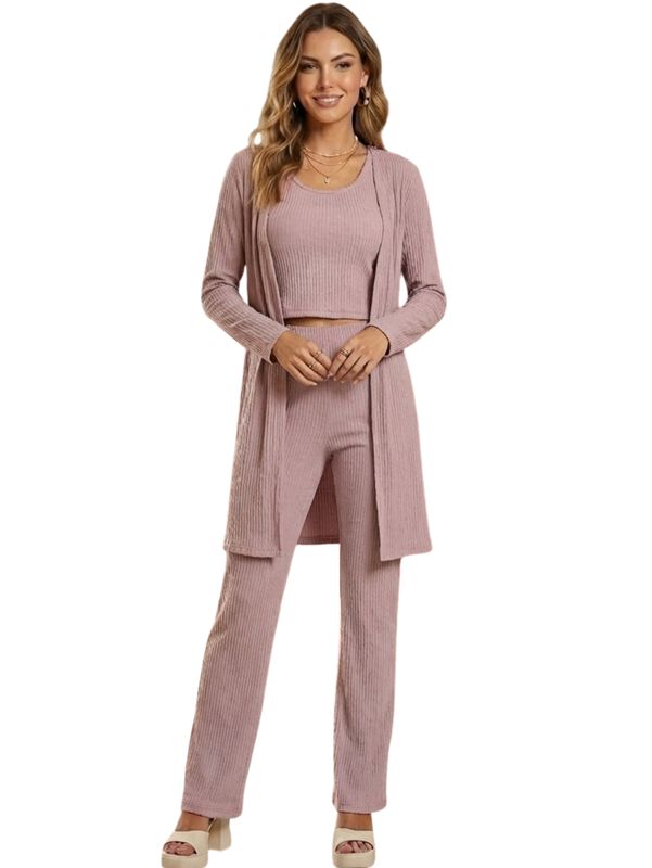 Conjunto Casual 3 Piezas Pantal&oacute;n, Blusa y C&aacute;rd... image number null