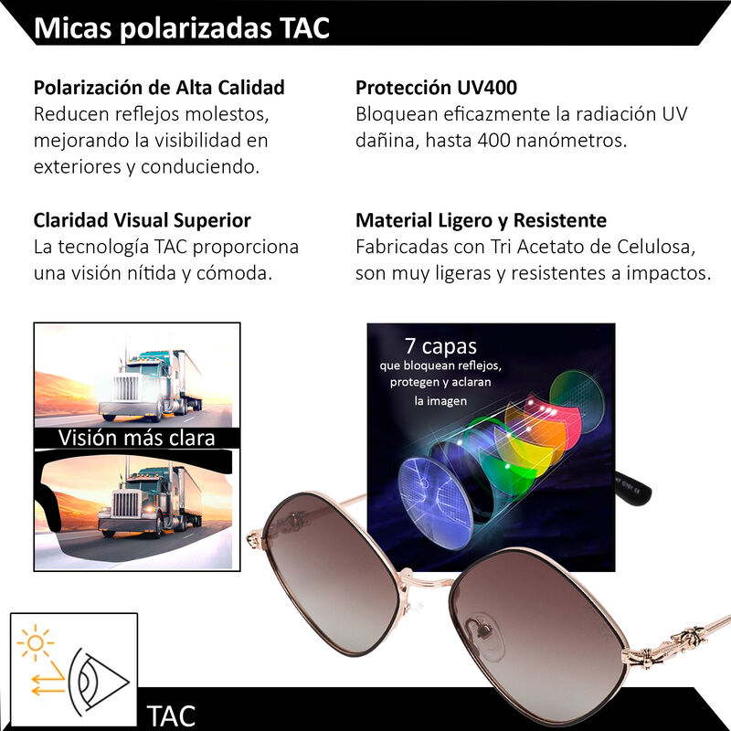 Lentes De Sol Xolek 136 Met&aacute;lico Rombo Casual T... image number null