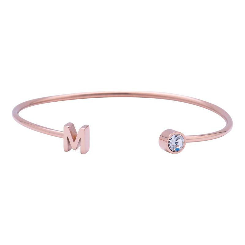 Pulsera Mujer Inicial Letra, Acero Inoxidable R... image number null