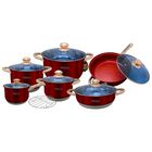 Bater&iacute;a de Cocina Perla DELUXE RED 13 Piezas Acero Inox Roja ORT