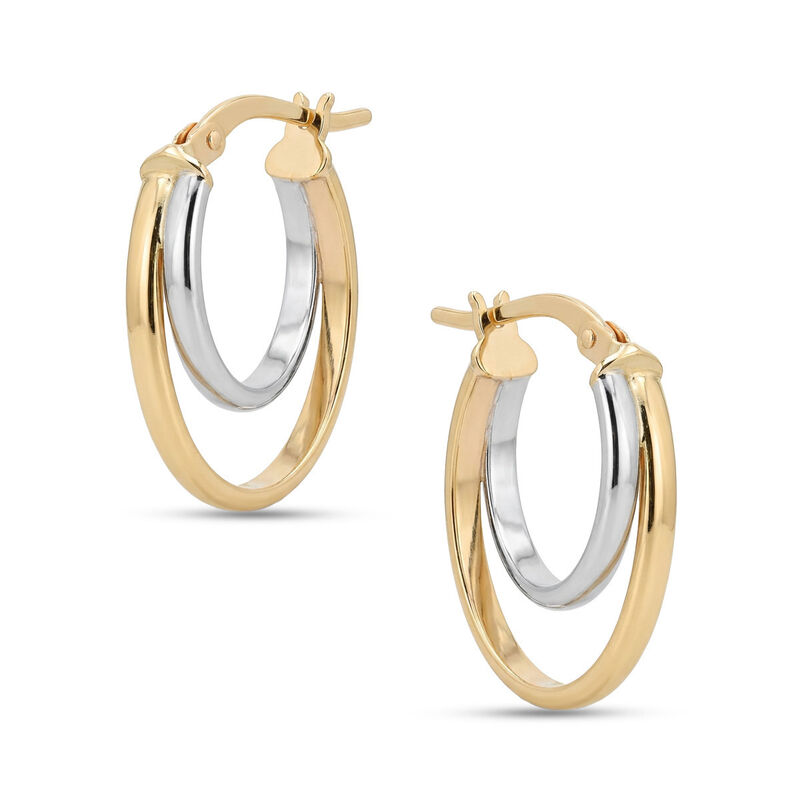 Arracadas Bicolor Oro 10k 15x11 Mm | Bizzarro image number null