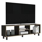 Mesa Para Tv Tunez, Capacidad Para TV Hasta 70"... Mesa Para Tv Tunez, Capacidad Para TV Hasta 70", Color Wengue y Café Claro