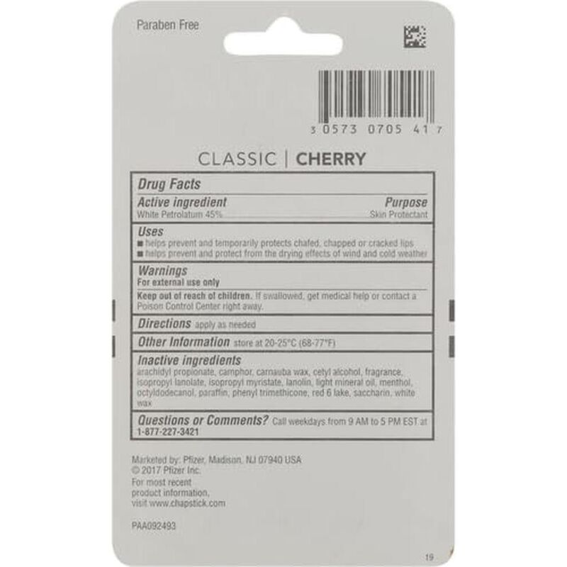 Classic Cherry B&aacute;lsamo Labial, Chapstick, 3 Tub... image number null